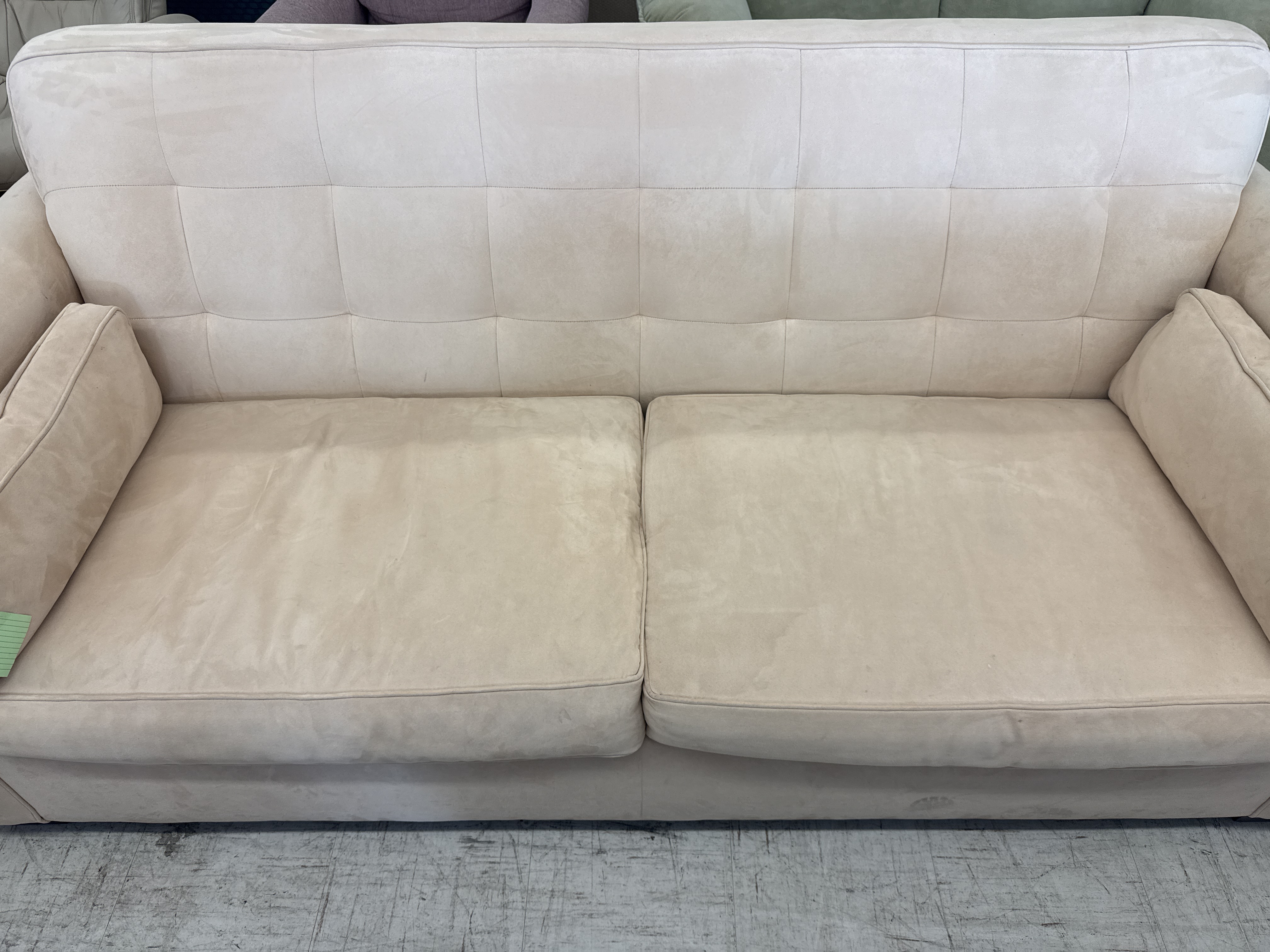 Tan/Cream Sofa & Loveseat Set - Pre-loved furniture Central Florida