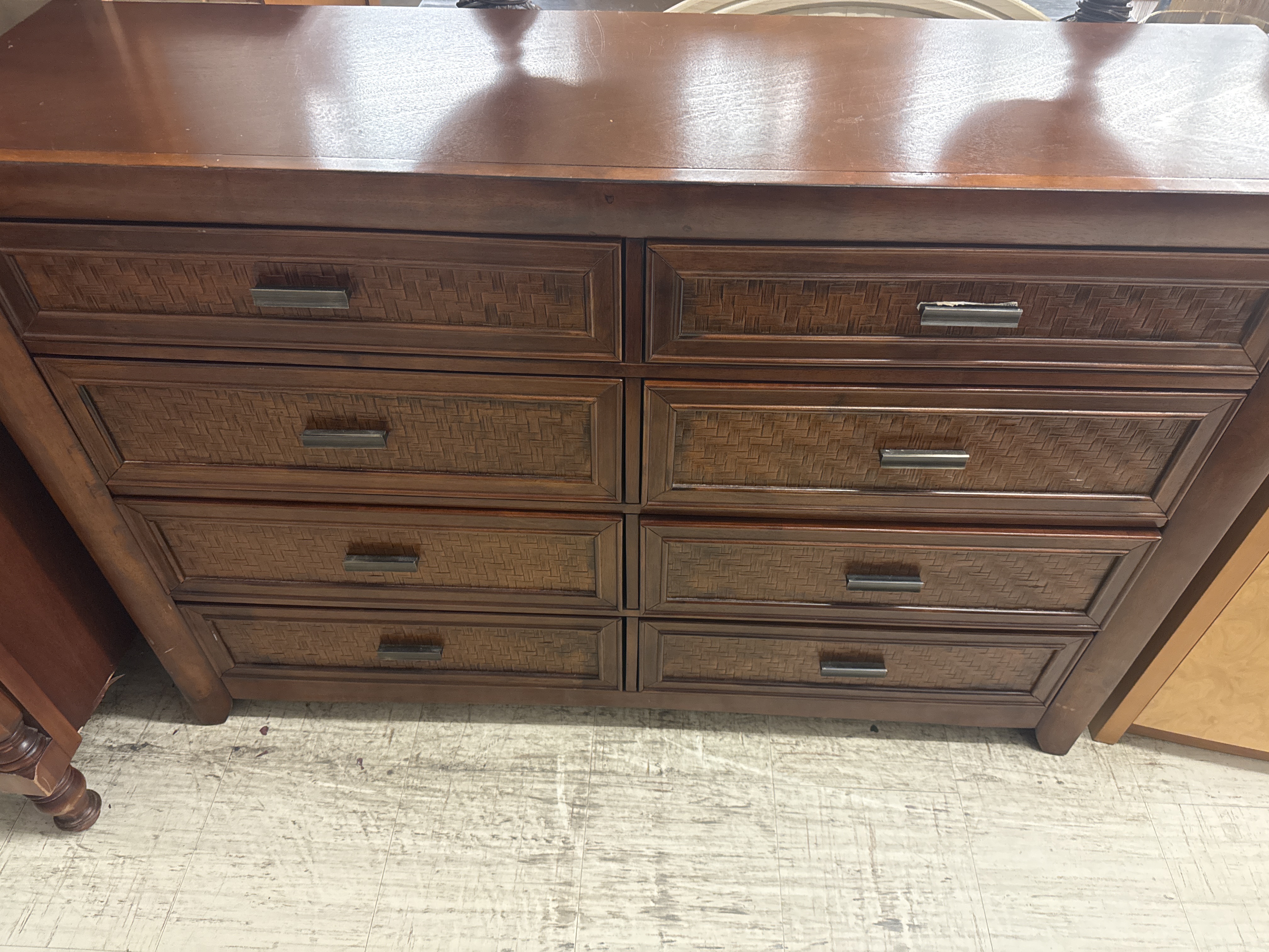 Brown 8 Drawer Dresser - Pre-loved furniture Central Florida