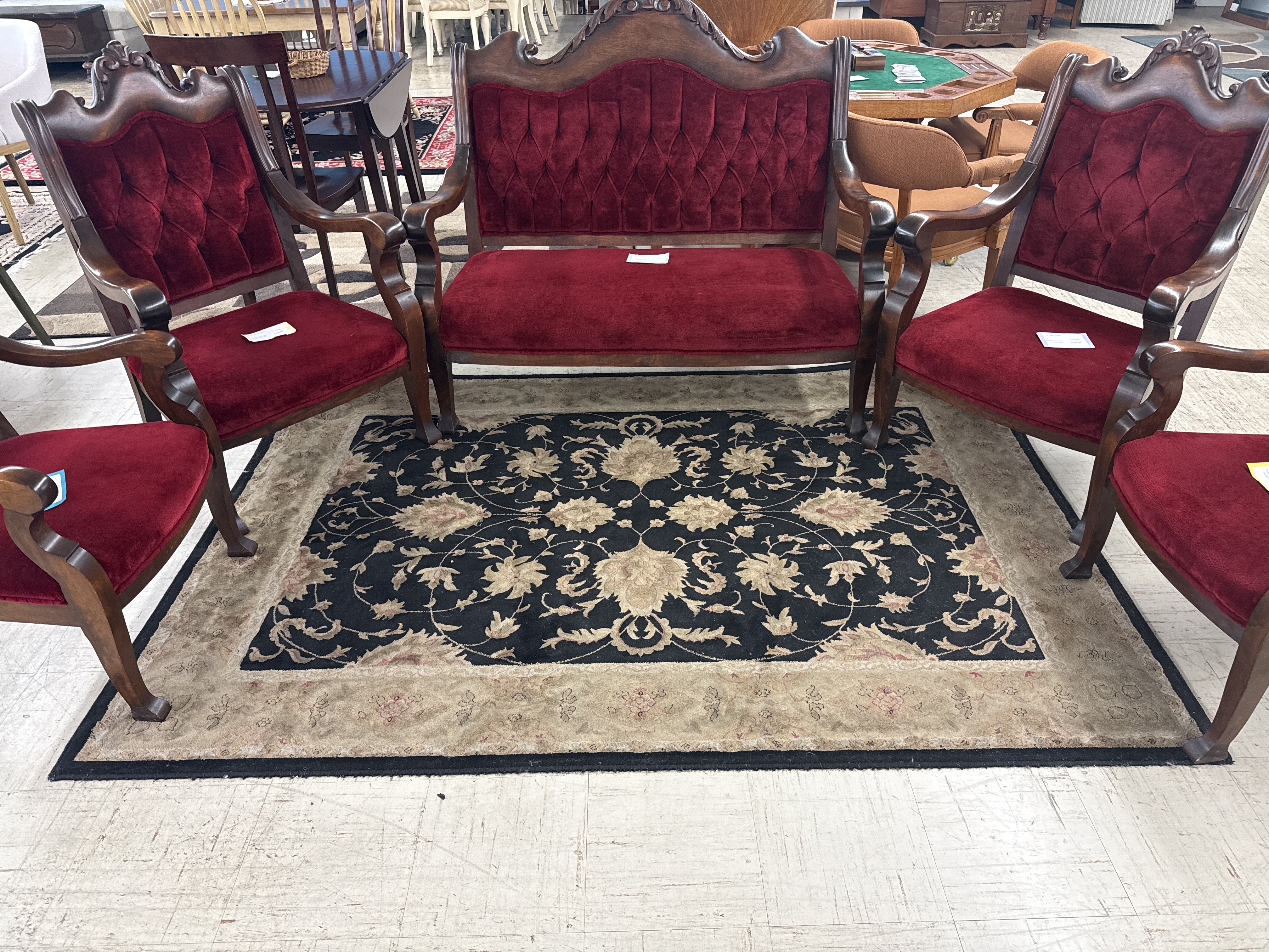 Antique Red Living Room Set - Pre-loved furniture Central Florida