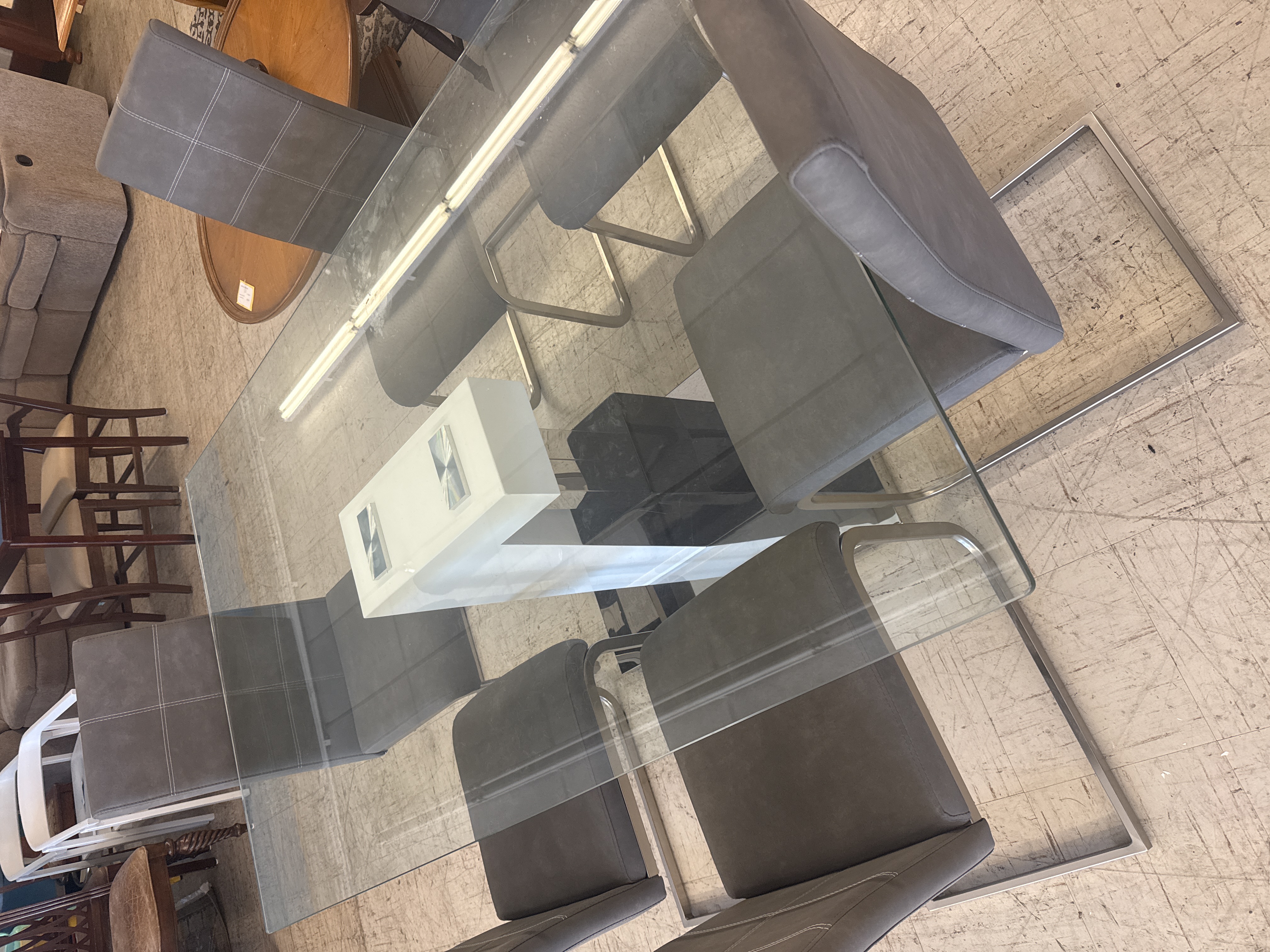 Glass Table w/ 6 chairs — photo 1